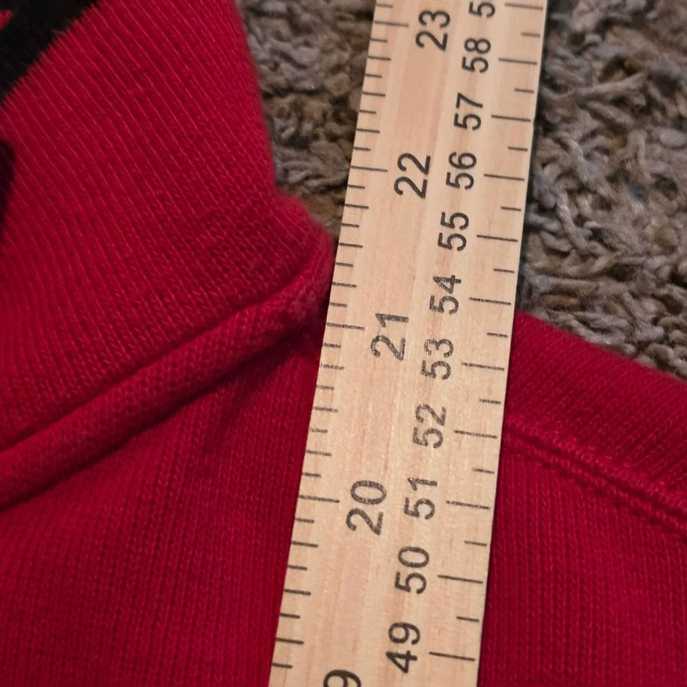 Polo Ralph Lauren Boys Red Quarter Zip Pullover Sweater Size M 10-12 Cotton Pony